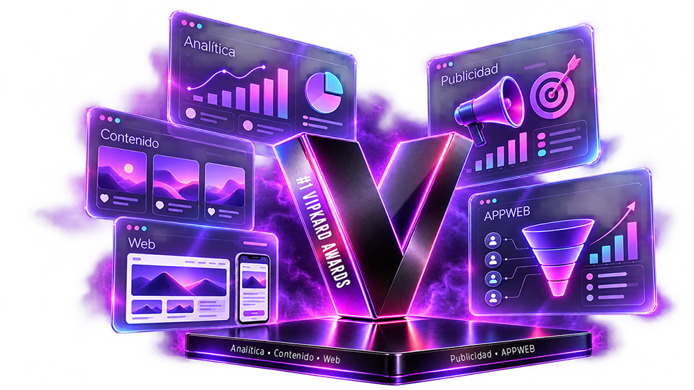 Panel de resultados de campañas de marketing digital de VIPKARD